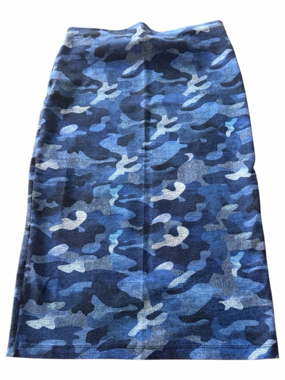 Farm Rio Blue Camo Print Pencil Skirt Size P